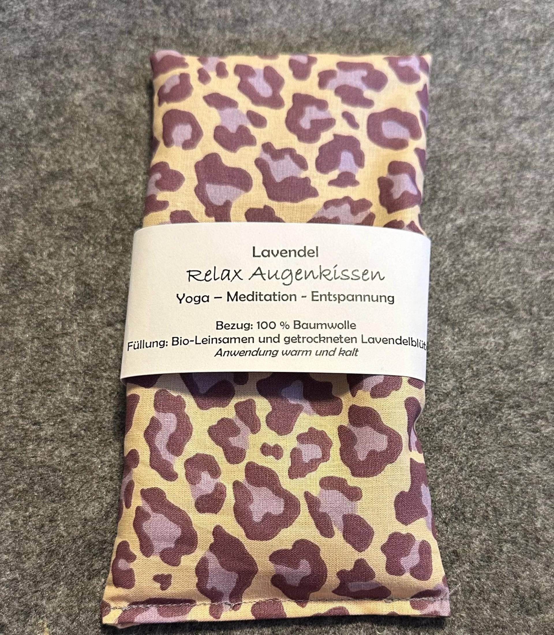 Augenkissen Lavendel/Eye Pad Yoga Entspannung Meditation Meditieren Migräne Lavendel Relax Eye Pad Leopard von Etsy - MellisSuncatcher