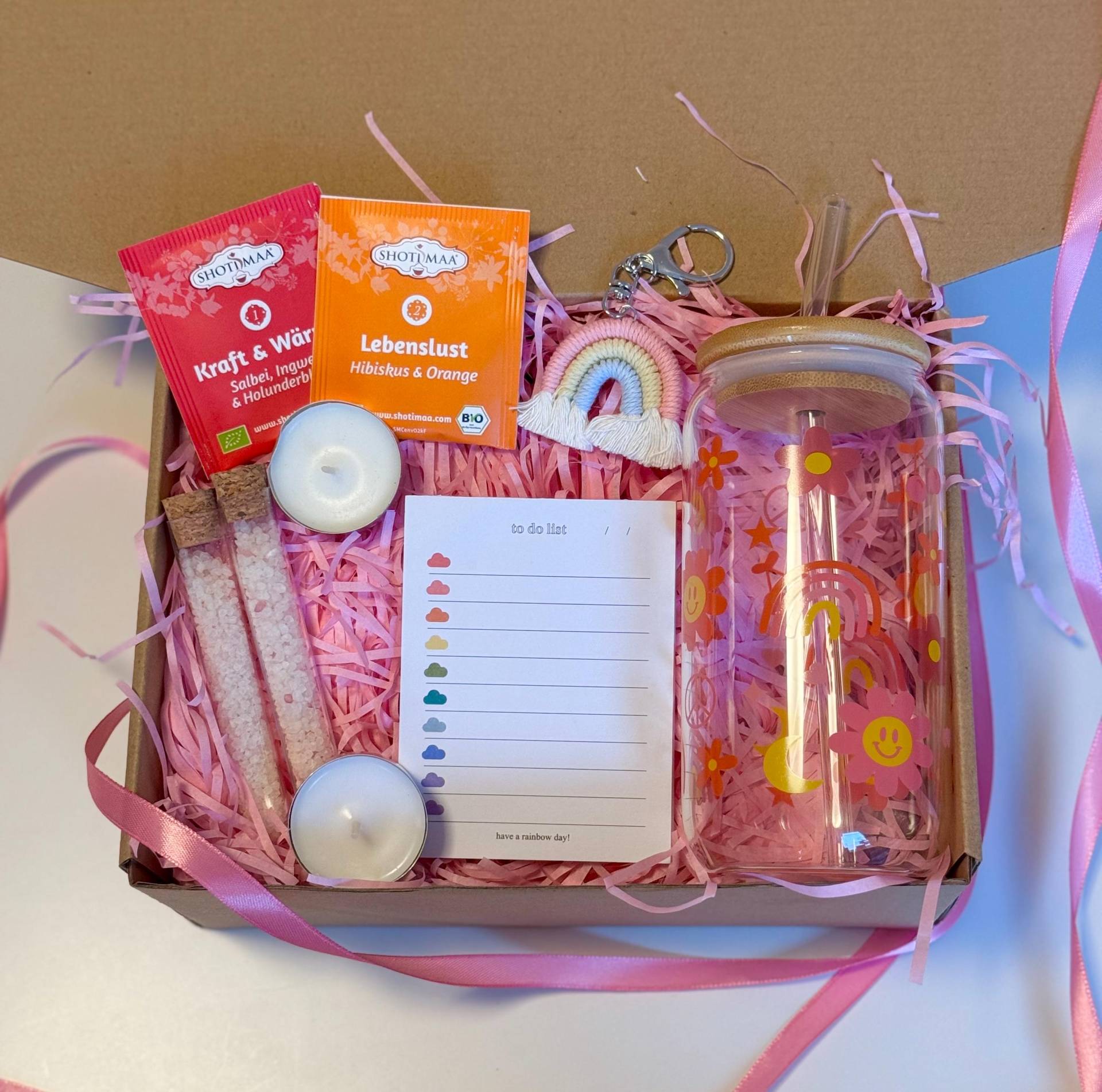 Frauengeschenk Geschenkbox Für Freundin Mädchen Spa Beautybox Wellness Trinkglas Geschenkset Badeset Regenbogen Badezusätze Pflegeset Bunt Frauengeschenk Geschenkbox Für Freundin Mädchen Spa Beautybox Wellness Trinkglas Geschenkset Badeset Regenbogen Badezusätze Pflegeset Bunt von Etsy - MellowsBoxDE