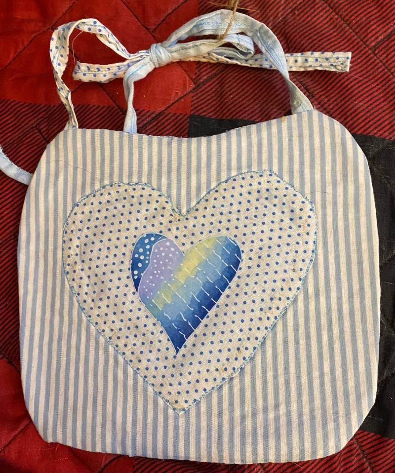 73. Blau Gestreiftes Herz Applikation von Etsy - MelodyStockingandBib