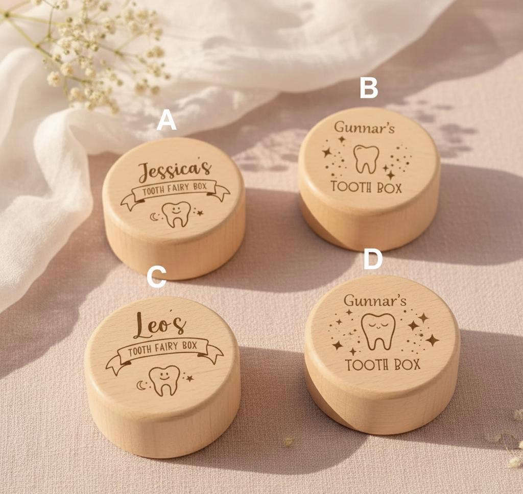 Personalisierte Holz-Zahndose - Individuell Graviert Mit Namen, Perfektes Geschenk & Erinnerungsstück Personalisierte Holz-Zahndose - Individuell Graviert Mit Namen, Perfektes Geschenk & Erinnerungsstück von Etsy - MerchLoveDE
