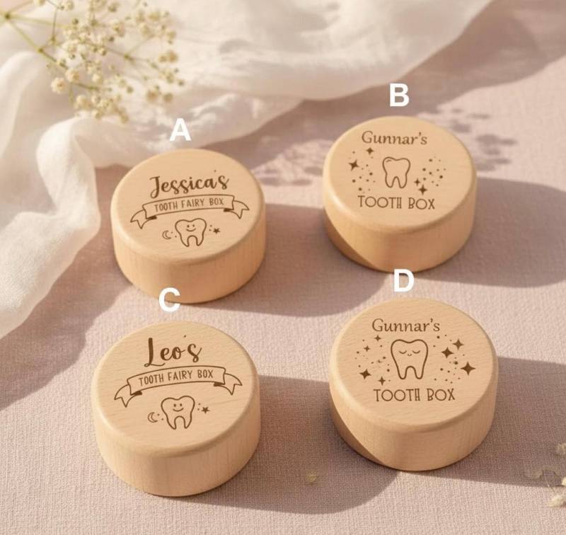 Personalisierte Holz-Zahndose - Individuell Graviert Mit Namen, Perfektes Geschenk & Erinnerungsstück Personalisierte Holz-Zahndose - Individuell Graviert Mit Namen, Perfektes Geschenk & Erinnerungsstück von Etsy - MerchLoveDE
