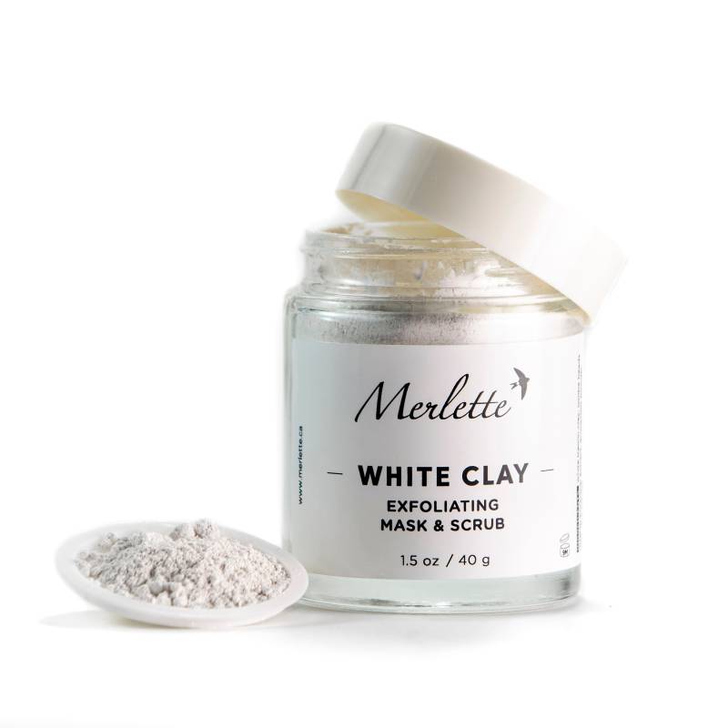 Gesichtsmaske & Peeling Aus Weißer Tonerde | Natürliche Jojoba Perlen, Hagebutten-Extrakt, Alle Hauttypen von Etsy - MerletteVancouver