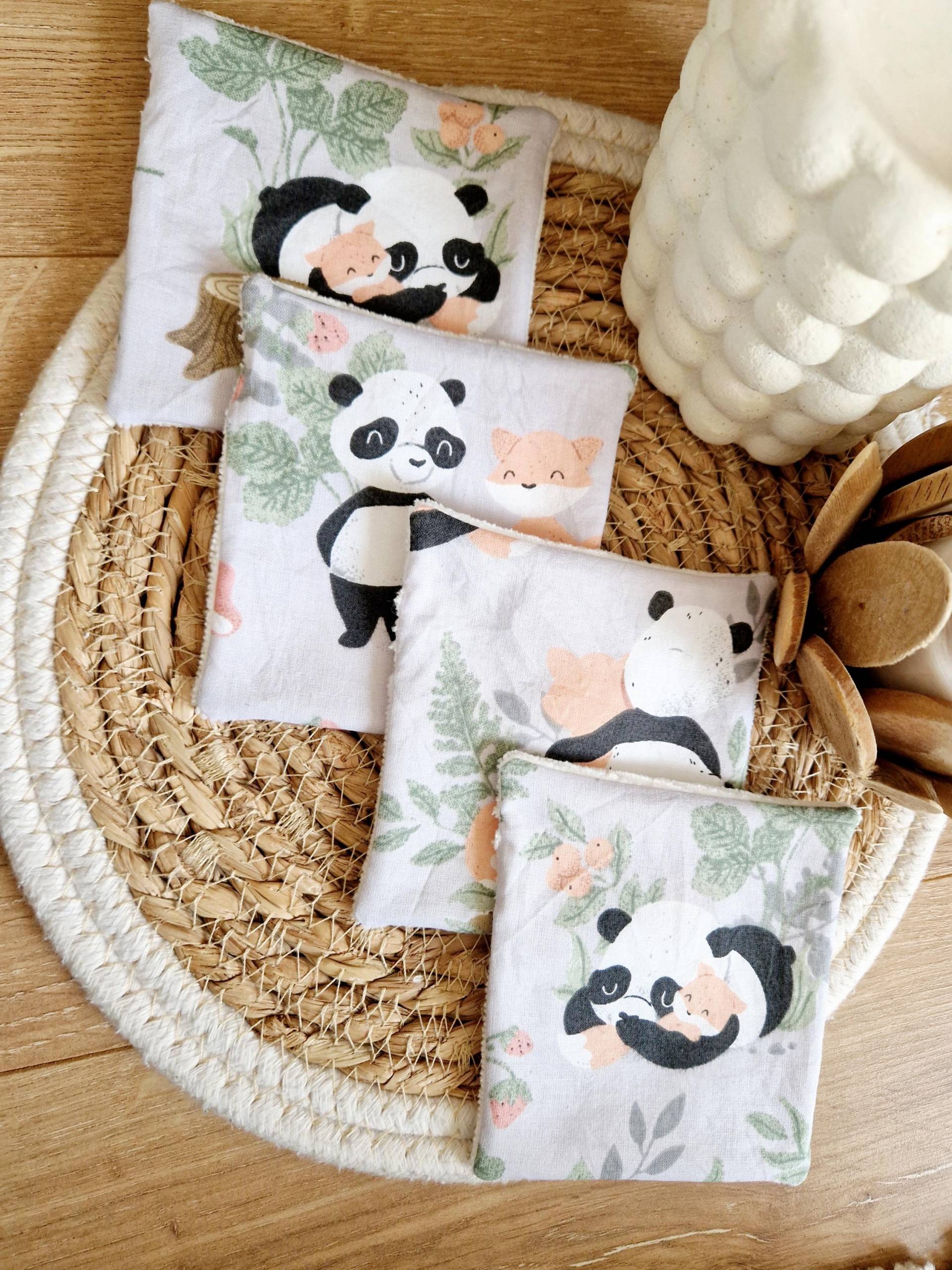 Set Waschbarer Make-Up-Entferner-Tücher Aus Bambus-Frottee. Verkauft Mit Oder Ohne Korb von Etsy - MesPtitsLoupsFR