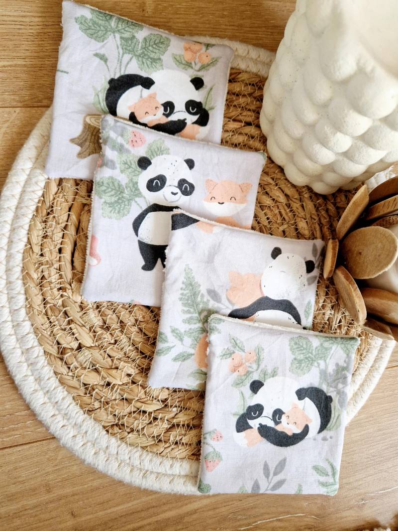 Set Waschbarer Make-Up-Entferner-Tücher Aus Bambus-Frottee. Verkauft Mit Oder Ohne Korb von Etsy - MesPtitsLoupsFR