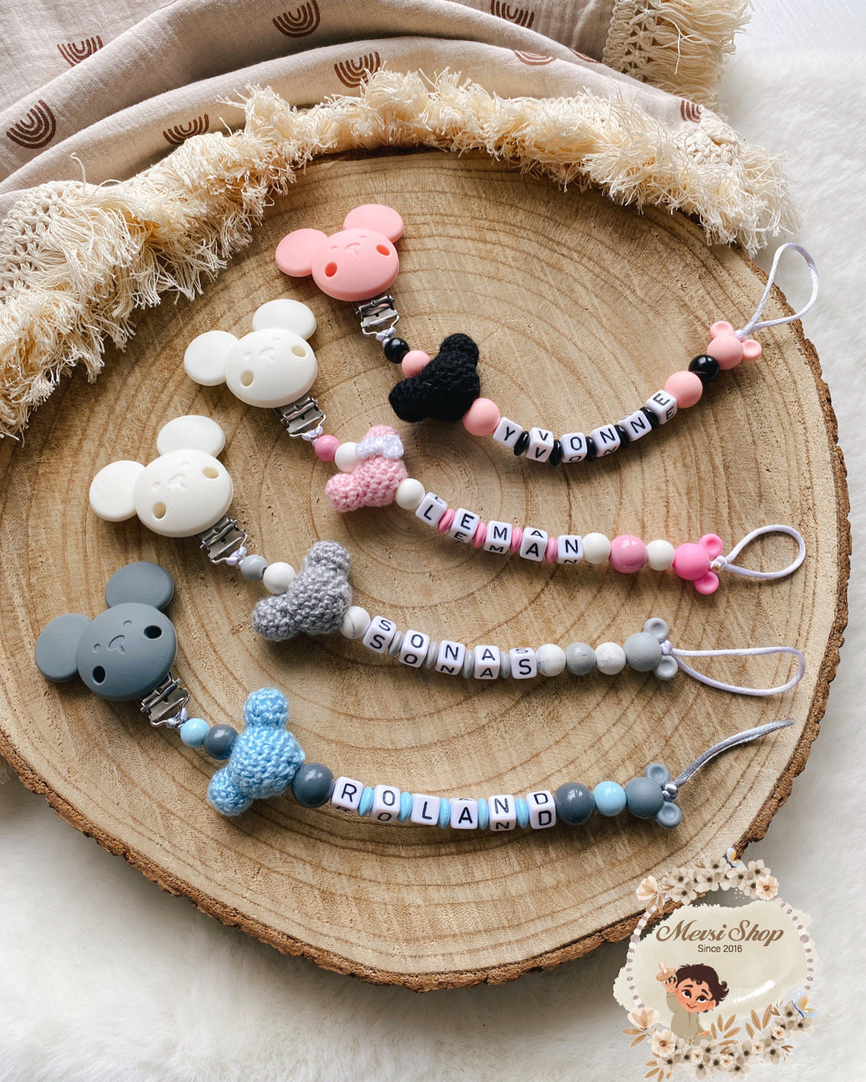 Schnullerkette Minnie Maus Schnullerkette Minnie Maus von Etsy - MevSi