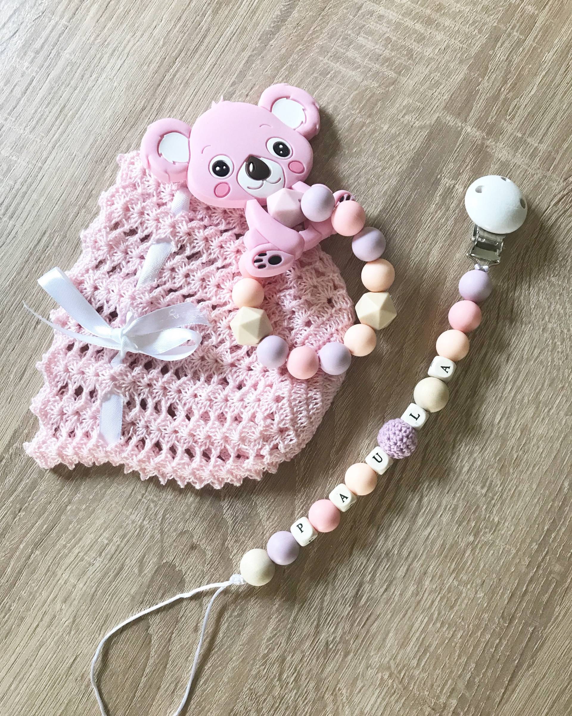 Baby-Geschenk-Set - Schnuller-Clip Mit Beißring/Silikon-Spielzeug/Baby-Spielzeug von Etsy - MiMoonStore