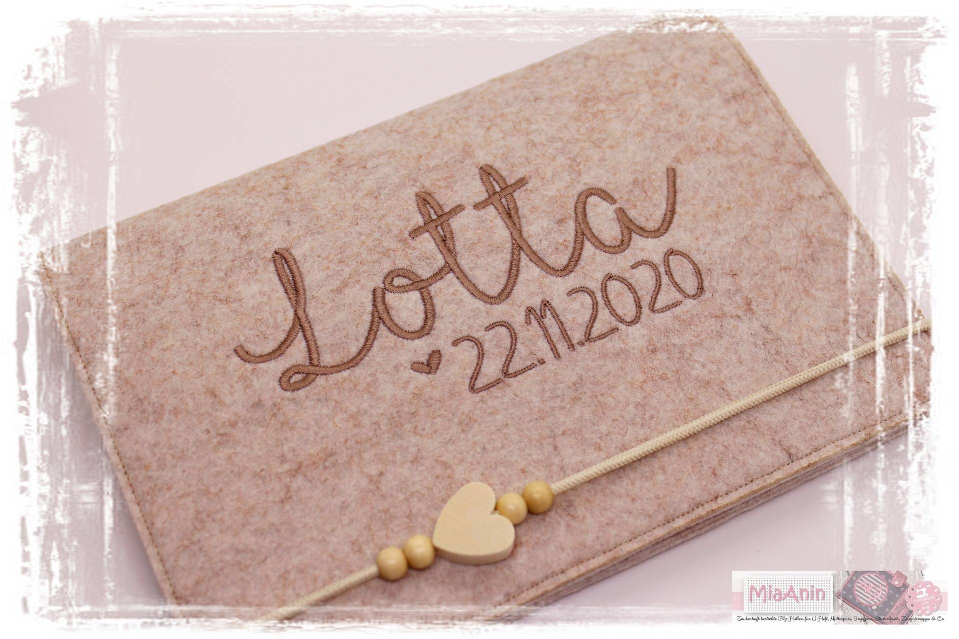 U-Heft Hülle Filz Herz Junge Mädchen Personalisiert Herz Beige Bestickt Impfpassfach U-Heft Hülle Filz Herz Junge Mädchen Personalisiert Herz Beige Bestickt Impfpassfach von Etsy - MiaAnin