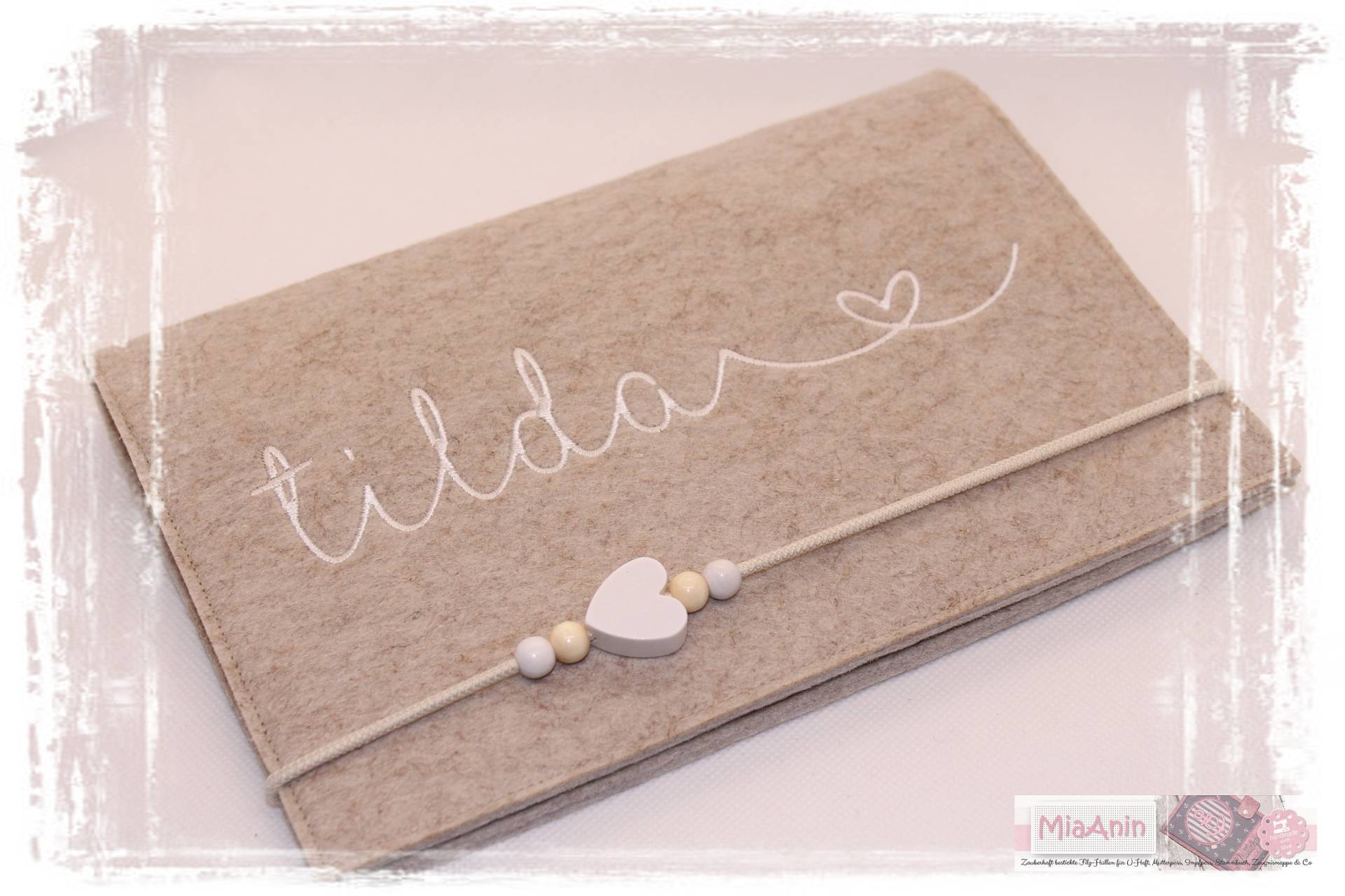 U-Heft Hülle Filz Herz Junge Mädchen Personalisiert Herz Beige Weiß Bestickt Impfpassfach U-Heft Hülle Filz Herz Junge Mädchen Personalisiert Herz Beige Weiß Bestickt Impfpassfach von Etsy - MiaAnin