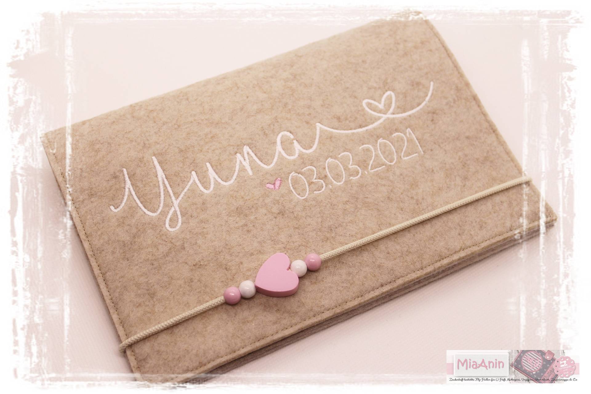U-Heft Hülle Filz Herz Junge Mädchen Personalisiert Herz Beige Weiß Rosa Bestickt Impfpassfach U-Heft Hülle Filz Herz Junge Mädchen Personalisiert Herz Beige Weiß Rosa Bestickt Impfpassfach von Etsy - MiaAnin