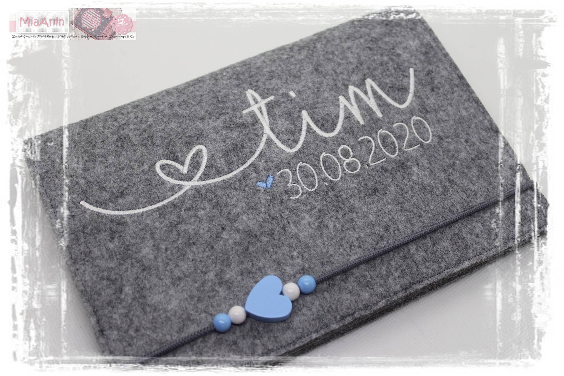 U-Heft Hülle Filz Herz Junge Mädchen Personalisiert Herz Grau Hellblau Bestickt Impfpassfach Geburt Geschenk U-Heft Hülle Filz Herz Junge Mädchen Personalisiert Herz Grau Hellblau Bestickt Impfpassfach Geburt Geschenk von Etsy - MiaAnin