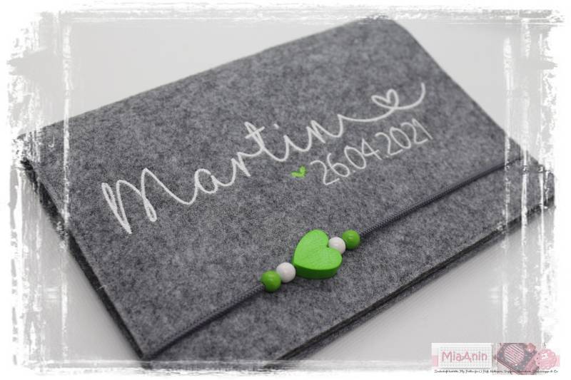 U-Heft Hülle Filz Herz Junge Mädchen Personalisiert Herz Grün Bestickt Apfelgrün Baby Mama U-Heft Hülle Filz Herz Junge Mädchen Personalisiert Herz Grün Bestickt Apfelgrün Baby Mama von Etsy - MiaAnin