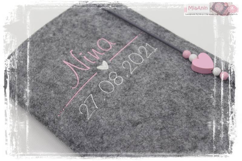 U-Heft Hülle Filz Herz Junge Mädchen Personalisiert Herz Weiss Rosa Bestickt Baby Geburt U-Heft Hülle Filz Herz Junge Mädchen Personalisiert Herz Weiss Rosa Bestickt Baby Geburt von Etsy - MiaAnin