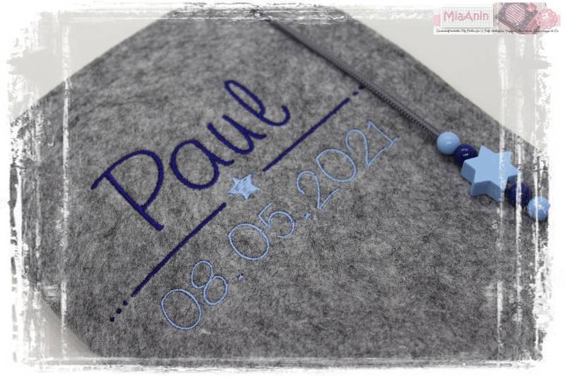 U-Heft Hülle Filz Herz Junge Mädchen Personalisiert Stern Marine Hellblau Bestickt Baby Geburt U-Heft Hülle Filz Herz Junge Mädchen Personalisiert Stern Marine Hellblau Bestickt Baby Geburt von Etsy - MiaAnin