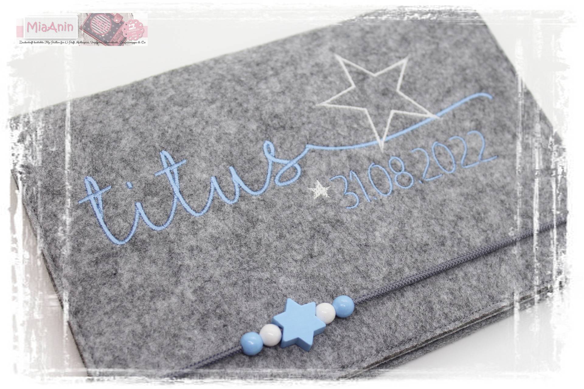 U-Heft Hülle Filz Herz Junge Mädchen Personalisiert Sternweiß Blau Besticktimpfpass U-Heft Hülle Filz Herz Junge Mädchen Personalisiert Sternweiß Blau Besticktimpfpass von Etsy - MiaAnin