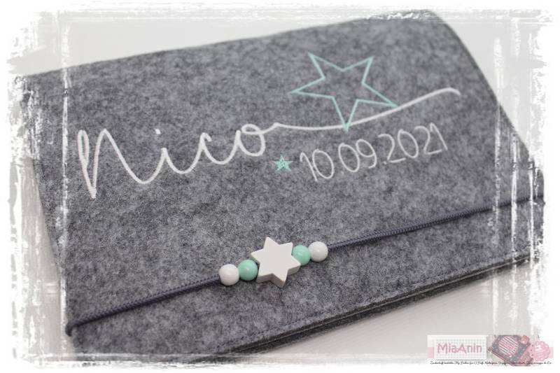U-Heft Hülle Filz Stern Junge Mädchen Personalisiert Sternweiß Mint Besticktimpfpass U-Heft Hülle Filz Stern Junge Mädchen Personalisiert Sternweiß Mint Besticktimpfpass von Etsy - MiaAnin