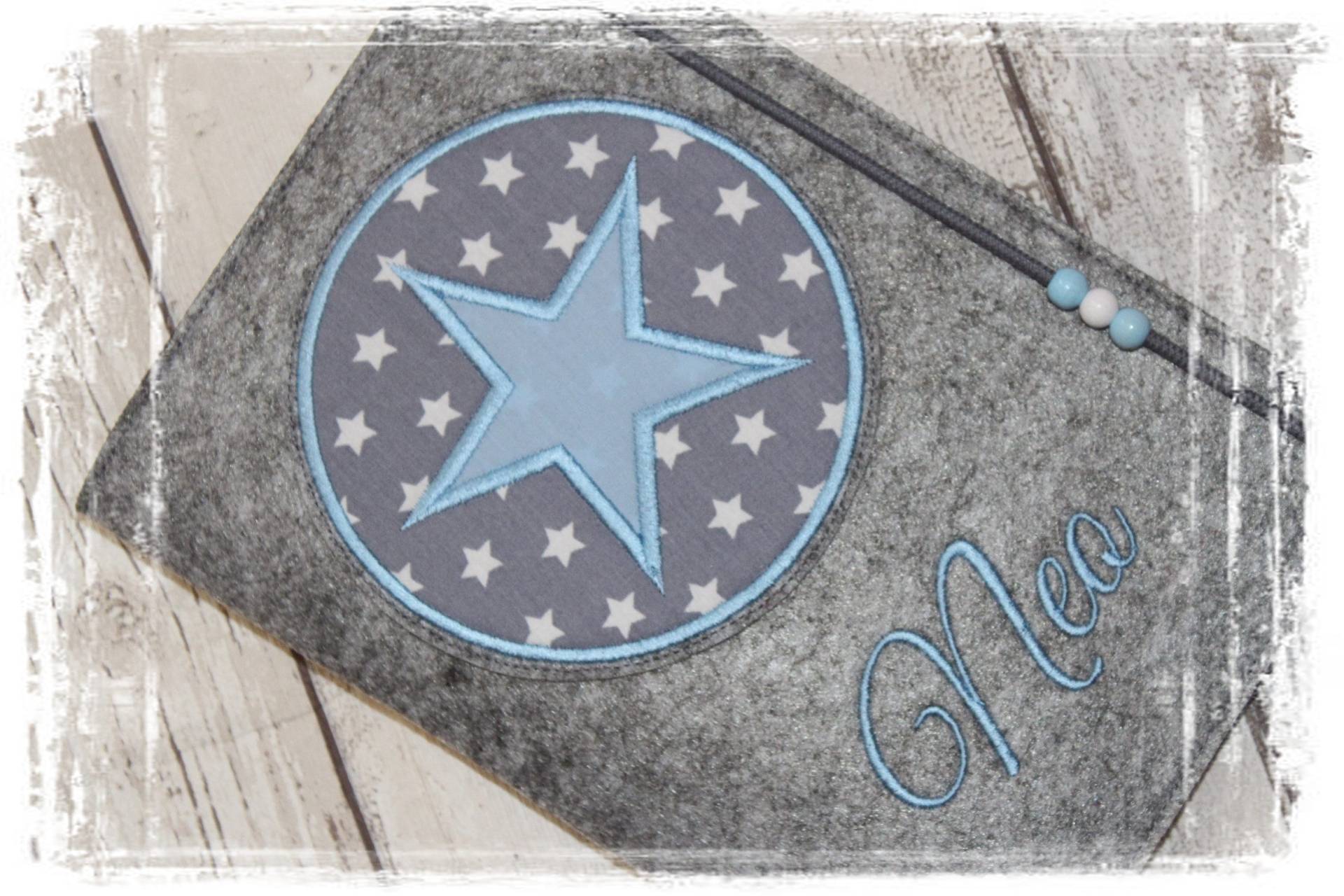 U-Heft Hülle Stern Filz Blau Personalisiert Junge Name U-Heft Hülle Stern Filz Blau Personalisiert Junge Name von Etsy - MiaAnin