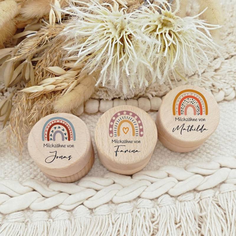 Milchzahndose, Zahndose, Zahndose Milchzähne, Personalisiert, Zahnfee, Regenbogen von Etsy - MiaMaralina