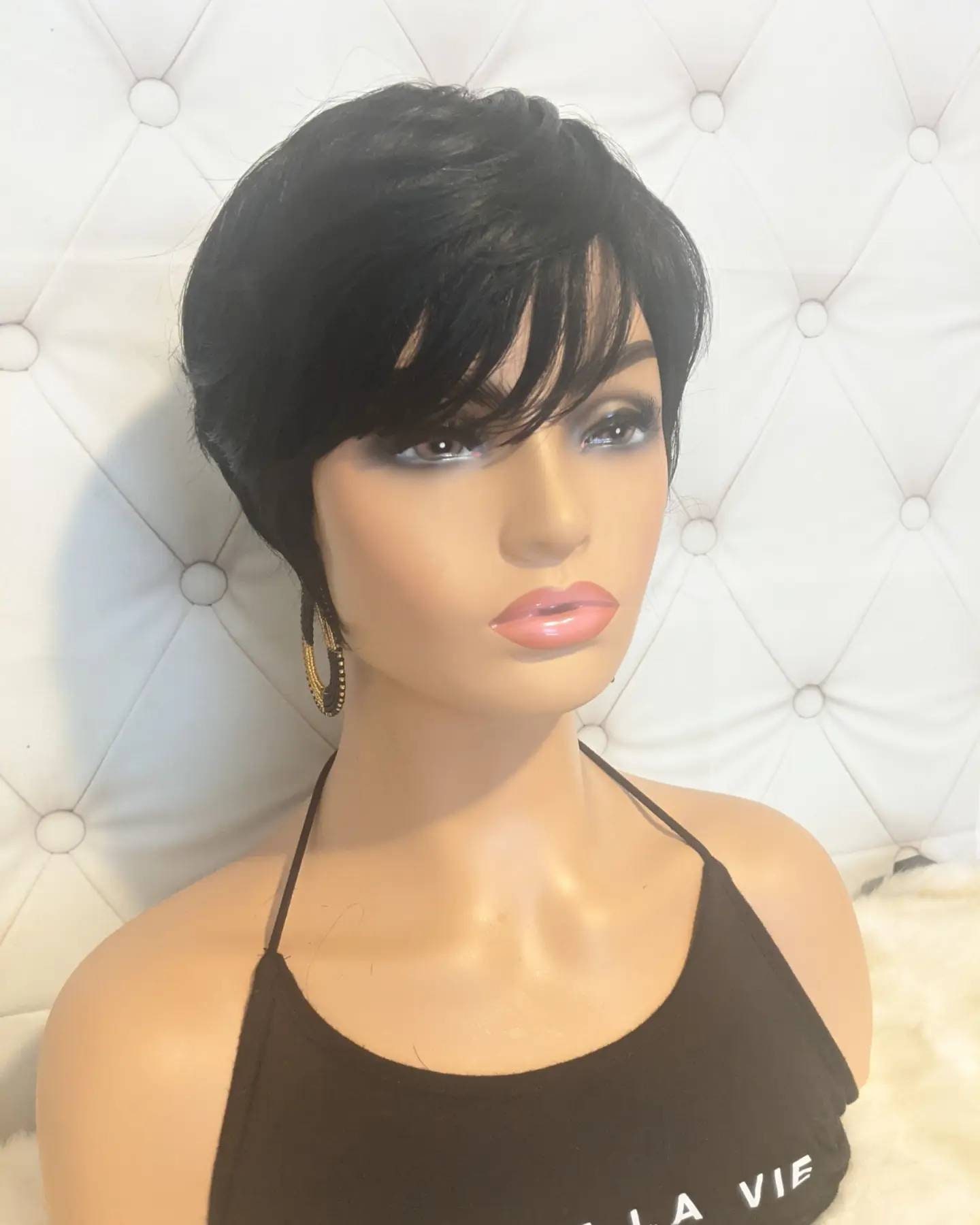Pixie Cut "Erica" Non-Lace Echthaar-Perücke von Etsy - MichellesHairCloset