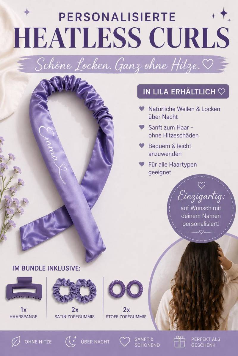 Heatless Curls Personalisiert Haarstyling Overnight Locken Ohne Hitze Satin Lockenband Beauty Selfcare Set Haare Haircare Teenager Frauen Heatless Curls Personalisiert Haarstyling Overnight Locken Ohne Hitze Satin Lockenband Beauty Selfcare Set Haare Haircare Teenager Frauen von Etsy - MiiDreams
