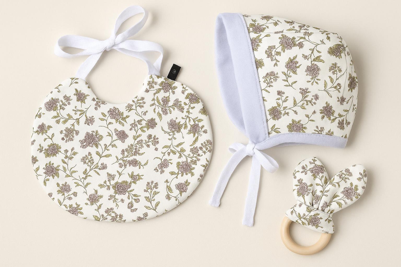 Baby Classic Set-Lätzchen Paket-Beißring Kombination-Liberty-Beißring-Lätzchen-Cadeau Bébé-Geburt Box-Set Bavoir-Baby Geschenk-Geburt Geschenkidee von Etsy - MilsAtelier