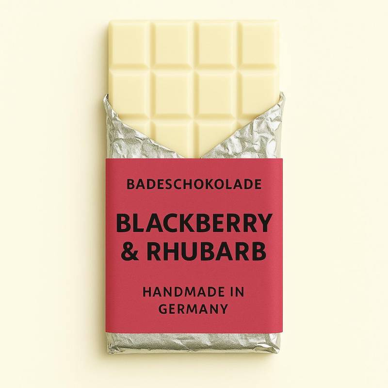 Mimi Schokospa - Badeschokolade Blackberry Rhubarb Zum Dahinschmelzen, Festes Badeöl, Vegan, Nachhaltige Körperpflege Geschenkidee Selfcare von Etsy - MimiSchneeDE