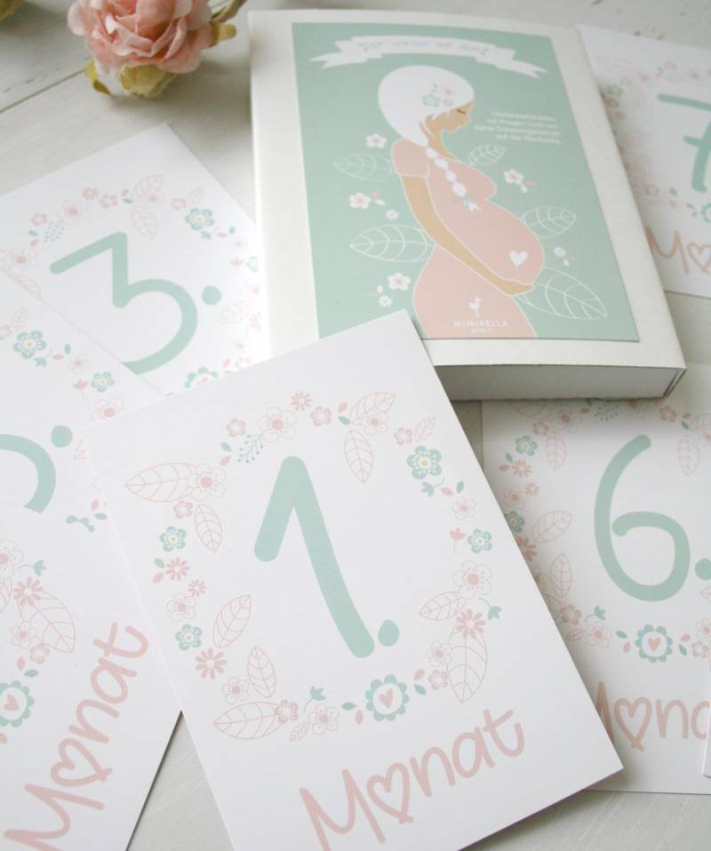 Meilensteinkarten Schwangerschaft von Etsy - MimirellaausLiebe