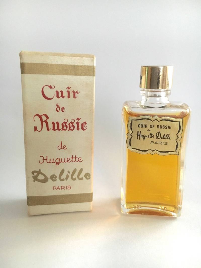 Huguette Delille - Leder Aus Russland Miniatur Feminine Parfüm Sehr Seltene Vintage, 1930 Frankreich von Etsy - MiniParfumFrance