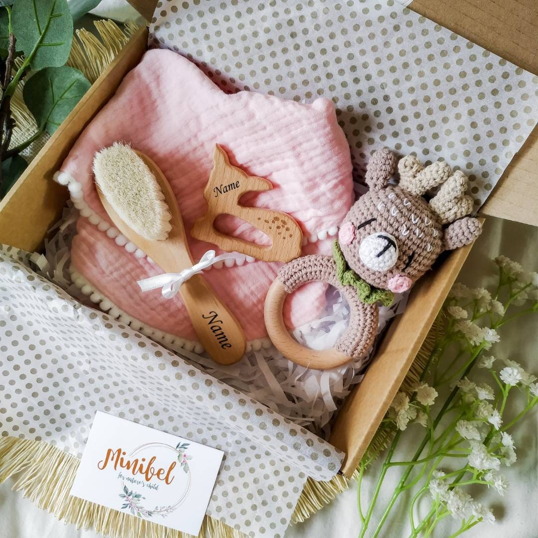 Personalisierte Baby-Geschenkbox Mit Zierlichem Hirsch von Etsy - MinibelStore
