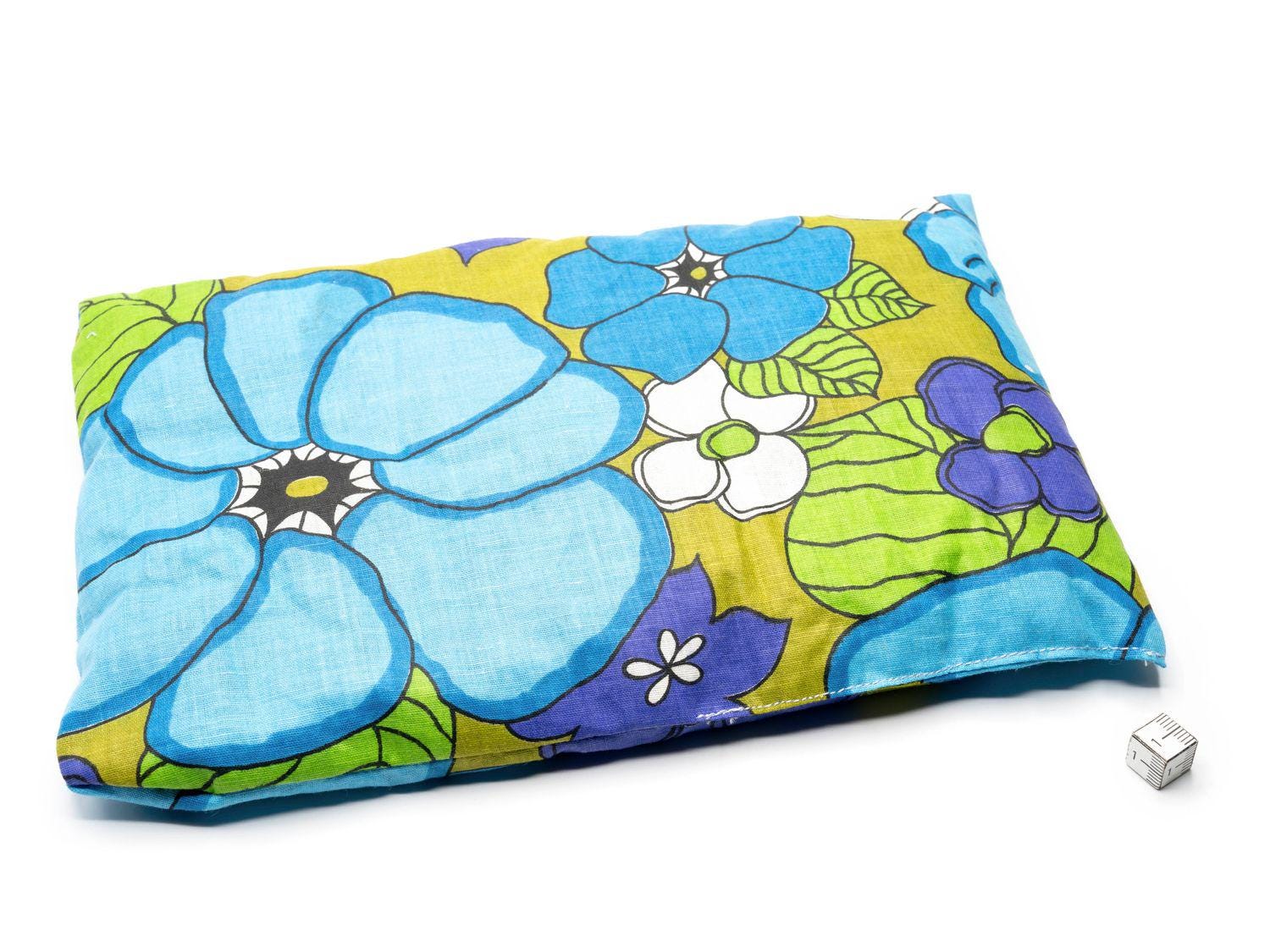 Kräuterkissen Schlafkissen Erkältung Miniblings 22x18cm Vintage Blau Retrostoff von Etsy - Miniblings