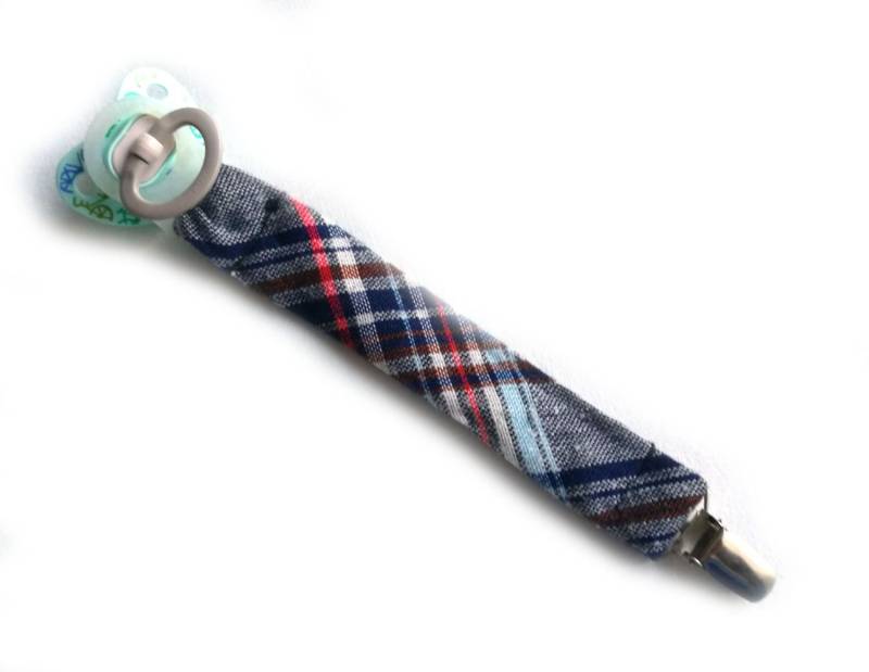Schnullerkette Krawatte Miniblings Handmade Schnuller Schnullerband Blau Rot Kar von Etsy - Miniblings