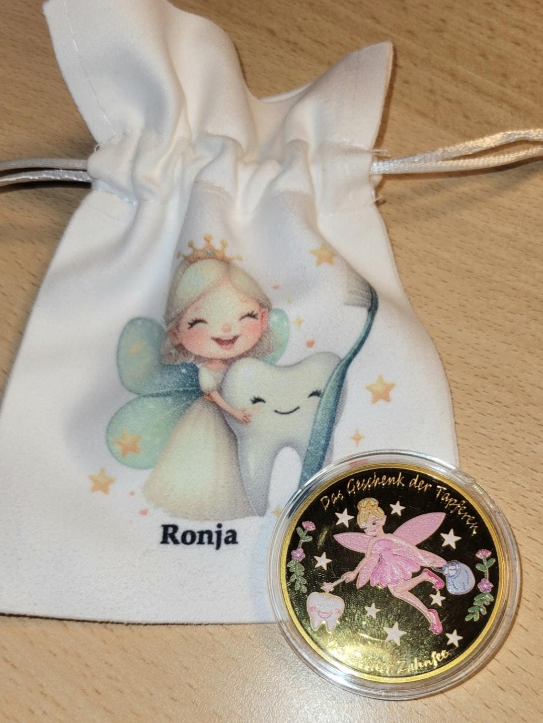 Personalisiert Zahnfeebeutel Beutel Zahnfee Münze Goldtaler Säckchen Kind Geschenk Milchzahn Milchzähne von Etsy - MiniwunderShop