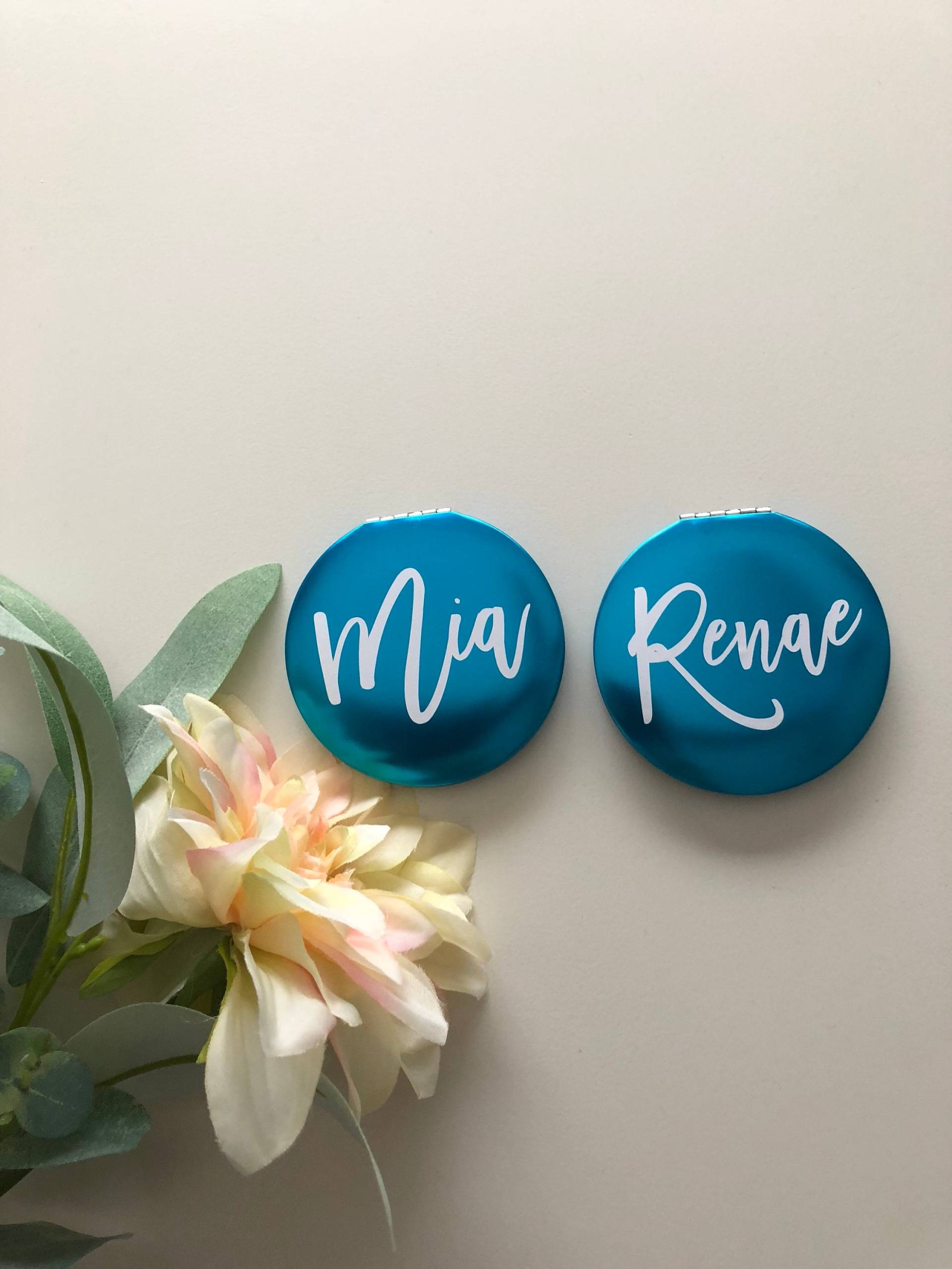 Kompakter Spiegel Blau, Personalisierter Spiegel, Compacts Kompakter Spiegel Blau, Personalisierter Spiegel, Compacts von Etsy - MishmashDesigns