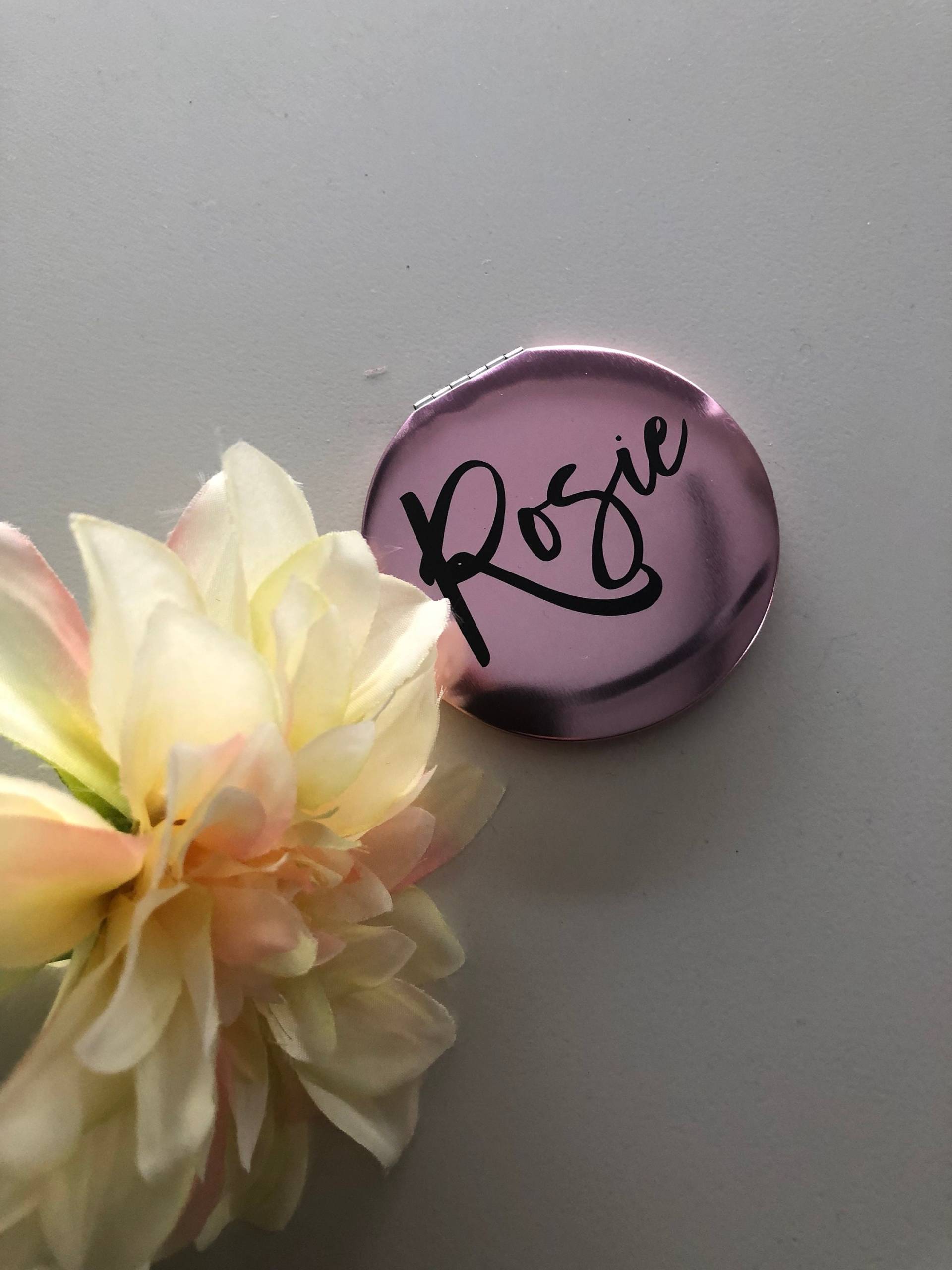 Kompaktspiegel Hellrosa, Personalisierter Spiegel von Etsy - MishmashDesigns