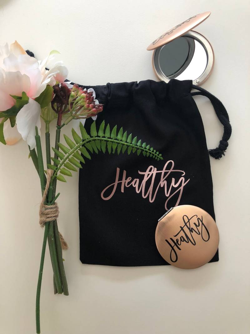 Personalisierter Rosegold Taschenspiegel Mit Kordelzug/Brautjungfer Geschenk Runder Spiegel Hochzeitsgeschenk von Etsy - MishmashDesigns
