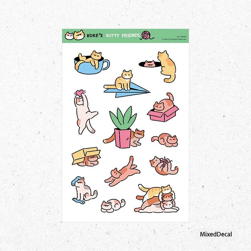 Koke Kitty Freunde Laptop Aufkleber Lustige Vinylschnitt Auto Dekor Personalisierte Haut von Etsy - MixedDecal