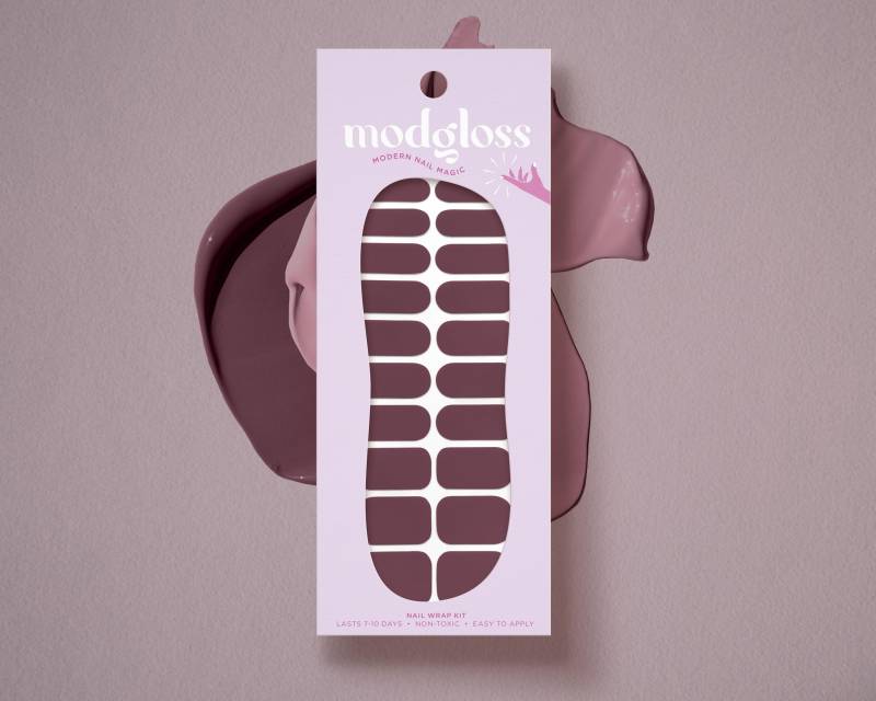 Du Hattest Mich Bei Merlot - Solid Mauve Nail Wrap Set | Weinrote Gel-Nagellack-Wraps von Etsy - ModglossCo