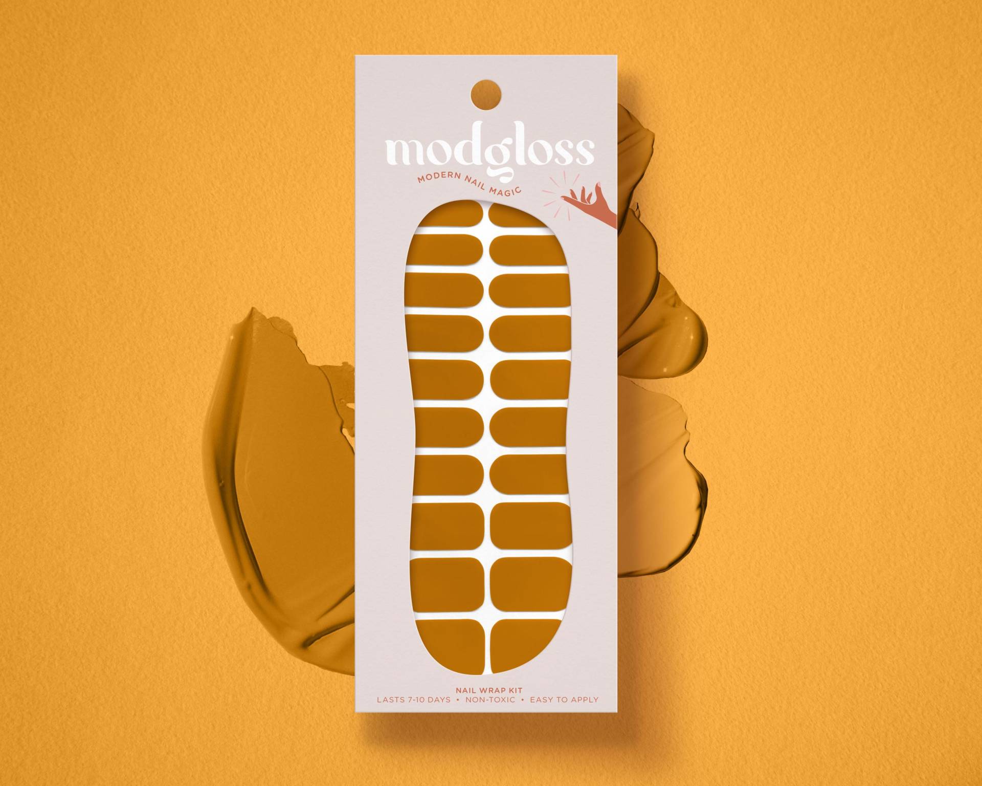 Senfgelbe Nagellackstreifen | Golden Sands Solid Color Nagelverpackungskit von Etsy - ModglossCo