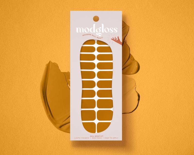 Senfgelbe Nagellackstreifen | Golden Sands Solid Color Nagelverpackungskit von Etsy - ModglossCo
