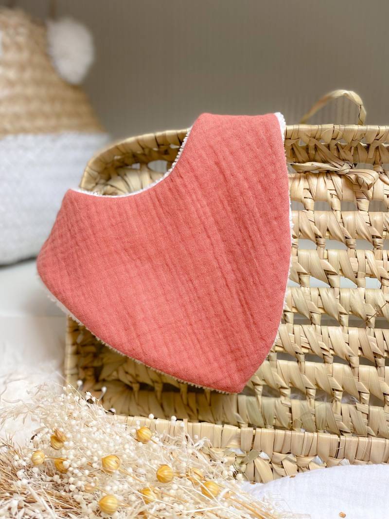 Terrakotta-Bandana-Lätzchen Aus Doppelter Gaze von Etsy - Moejune
