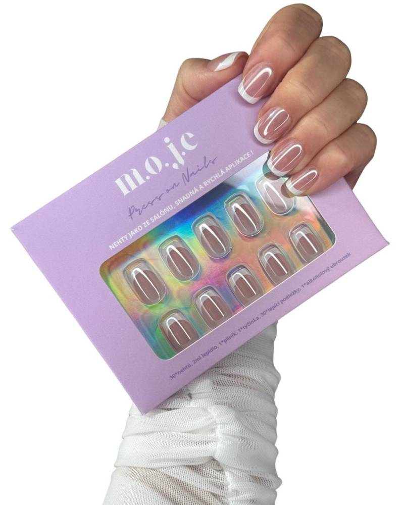 Wiederverwendbare Presse Auf Nägel - French Glaze Wiederverwendbare Presse Auf Nägel - French Glaze von Etsy - MojePresson