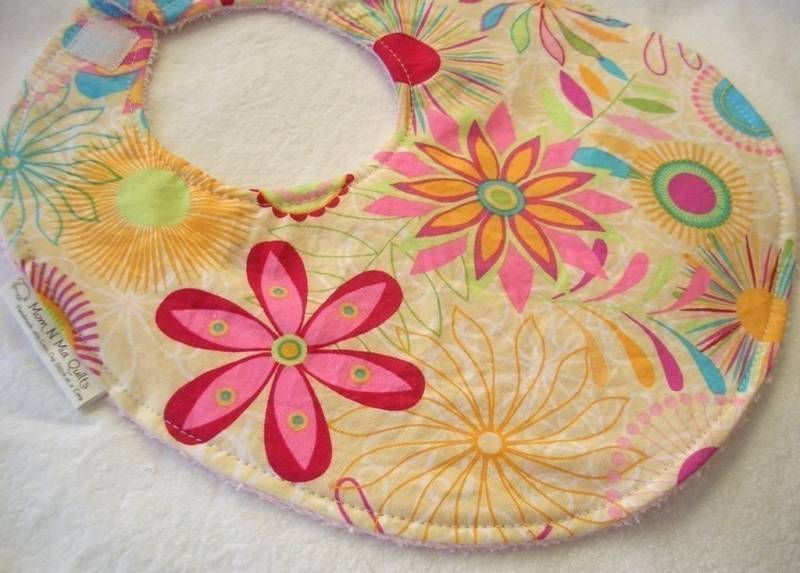 Baby Mädchen Lätzchen - Tropical Breeze Rosa Frottee Auf Der Rückseite von Etsy - MomNMiaDesigns