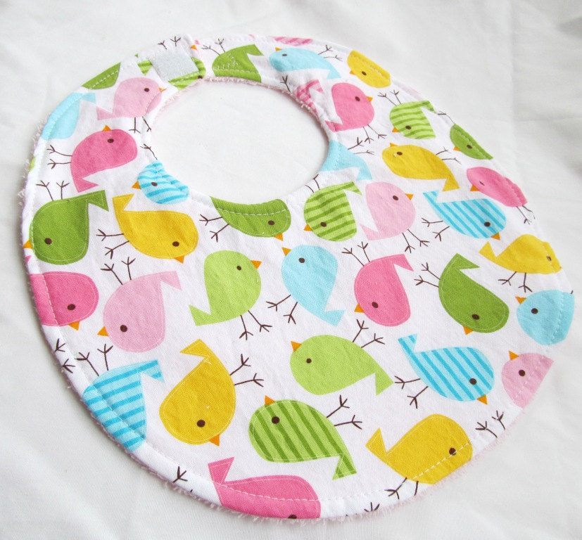 Baby Mädchen Lätzchen - Vögel Im Frühling Baumwolle Mit Frottee Rückseite von Etsy - MomNMiaDesigns