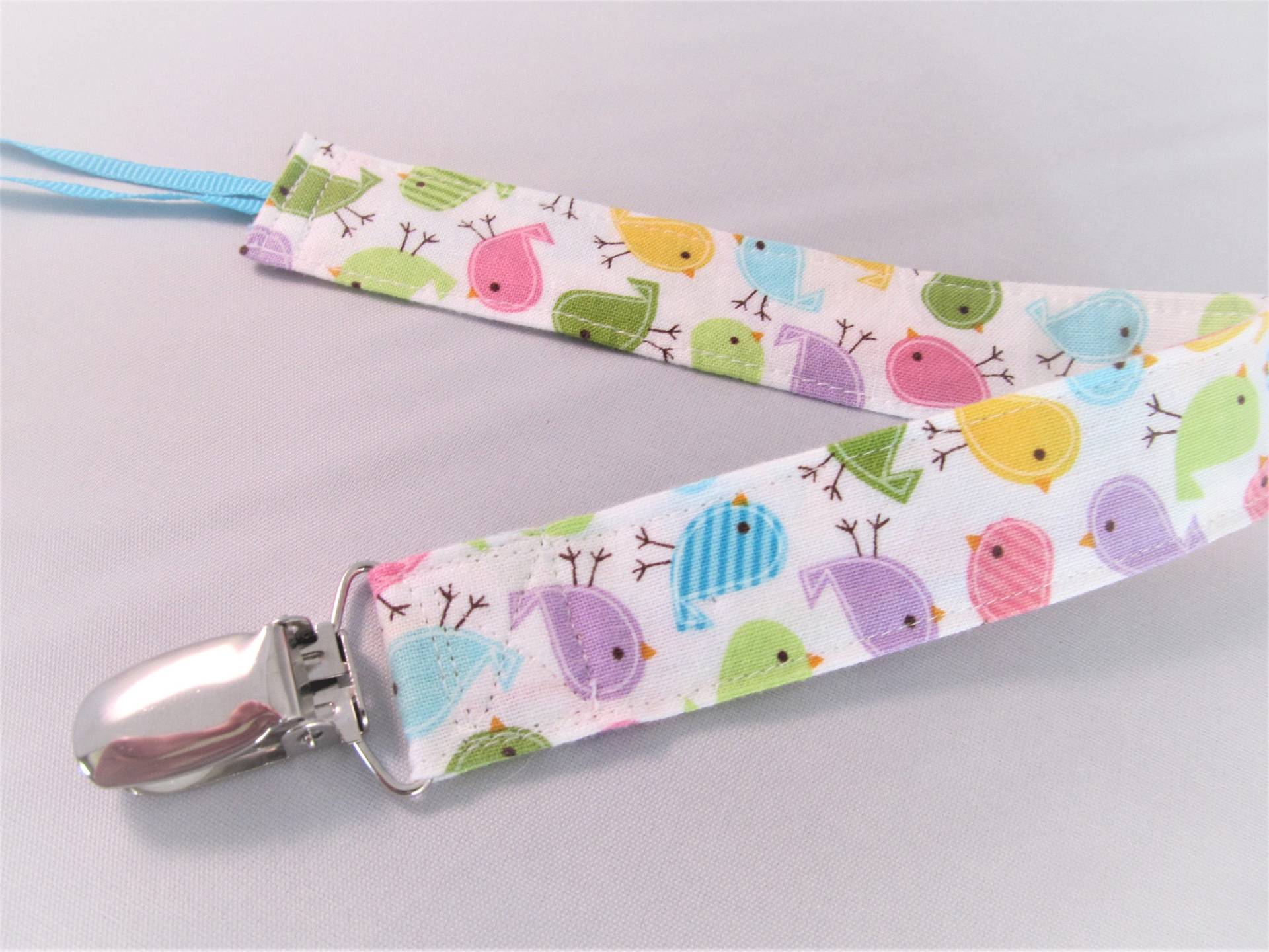 Universeller Stoff Schnuller & Spielzeug Clip - Vögel Im Frühling Schnullerclip, Spielzeugclip, Binky Clip, Babypartygeschenk von Etsy - MomNMiaDesigns
