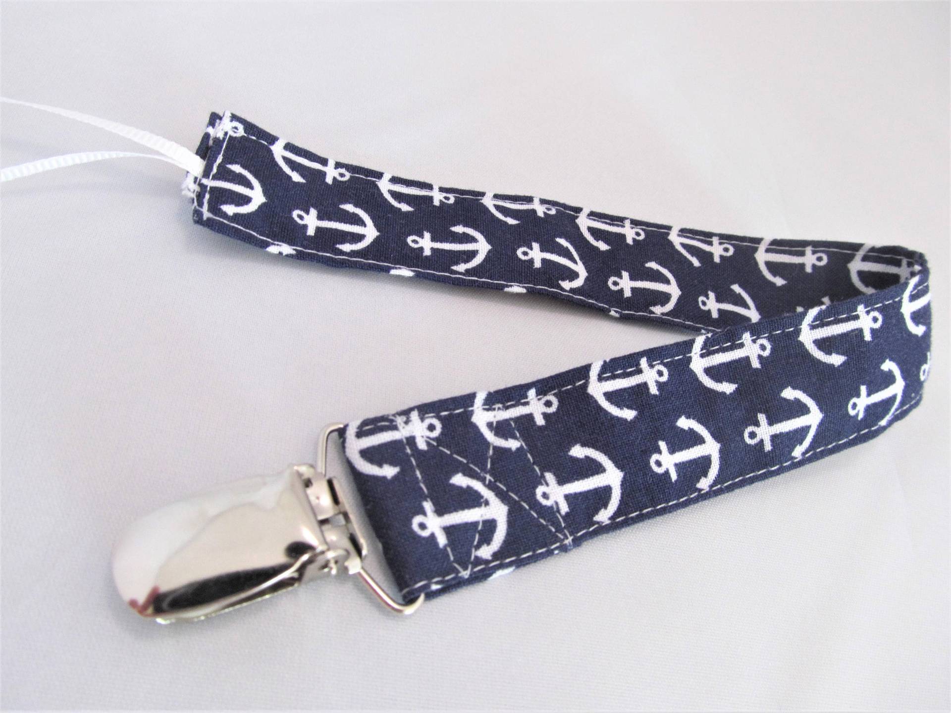 Universeller Stoff Schnuller- & Spielzeugclip - Anker Auf Marineblau Nautik Schnullerclip, Spielzeugclip, Binkyclip, Babypartygeschenk von Etsy - MomNMiaDesigns