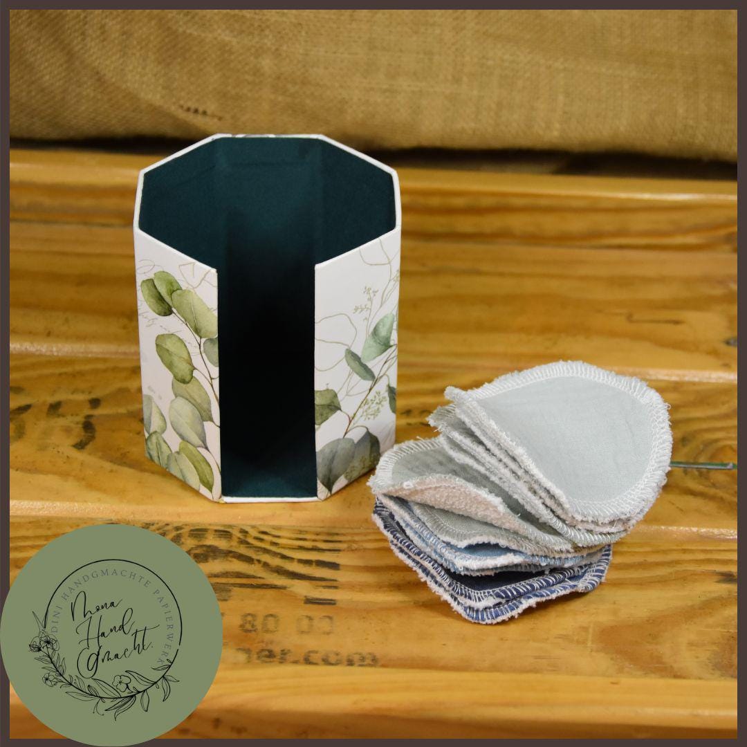 Abschminkpads-Aufbewahrungsbox | Schachtel Mit Abschminkpads Eucalyptus von Etsy - MonaHandGmacht