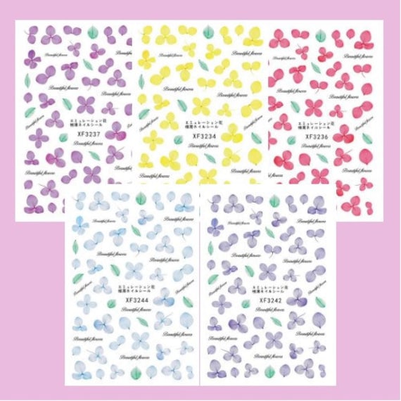 Blumen Nagel Aufkleber, Blütennagel Sticker, Frühling Sommer Ultra Dünne Selbstklebende Sticker von Etsy - MonarchyandCo