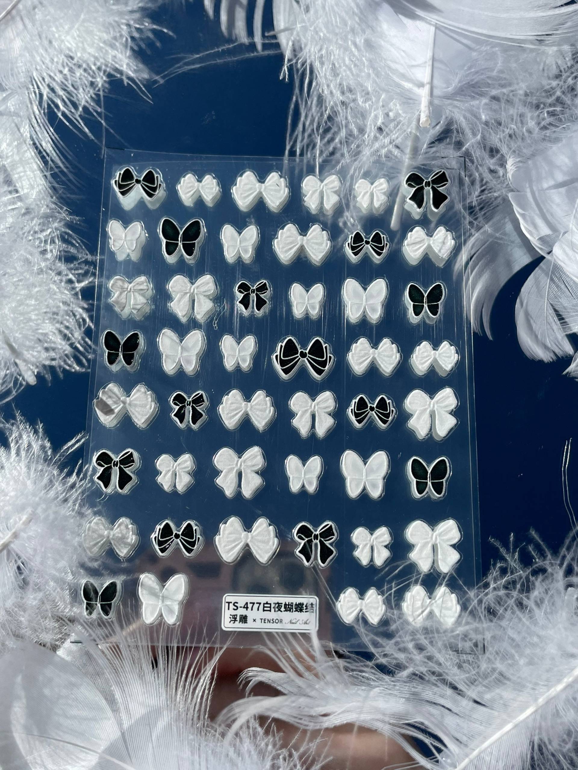 Schleife Nagel Sticker, Aufkleber, Mädchen Nail Art, 3D Selbstklebende Weiße Sticker Schleife Nagel Sticker, Aufkleber, Mädchen Nail Art, 3D Selbstklebende Weiße Sticker von Etsy - MonarchyandCo