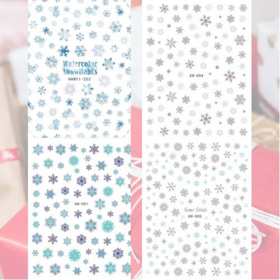 Schneeflocken Nagel Aufkleber, Weihnachtsnagel Sticker, Winter Selbstklebende Sticker Schneeflocken Nagel Aufkleber, Weihnachtsnagel Sticker, Winter Selbstklebende Sticker von Etsy - MonarchyandCo