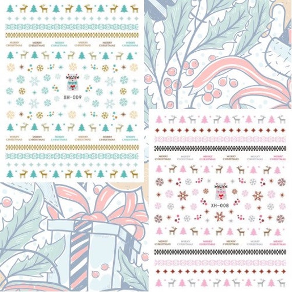Weihnachtsnagel Sticker, Sweater Print Nail Stickers, Schneeflocke Nagel Aufkleber, Tier Weihnachtsnagel Aufkleber Weihnachtsnagel Sticker, Sweater Print Nail Stickers, Schneeflocke Nagel Aufkleber, Tier Weihnachtsnagel Aufkleber von Etsy - MonarchyandCo