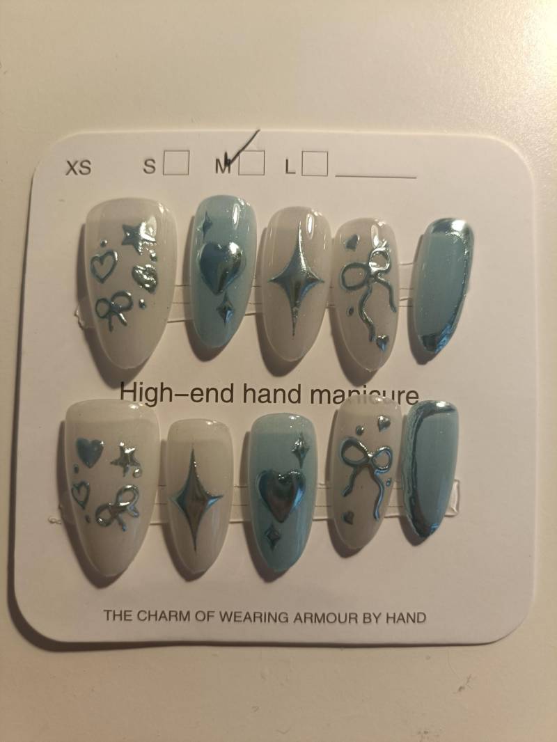 Handmade Press-On Nails | Custom Reusable False Salon Quality Choose Shape & Length Daily, Bridal, Or Party Wear von Etsy - Mondpoesie